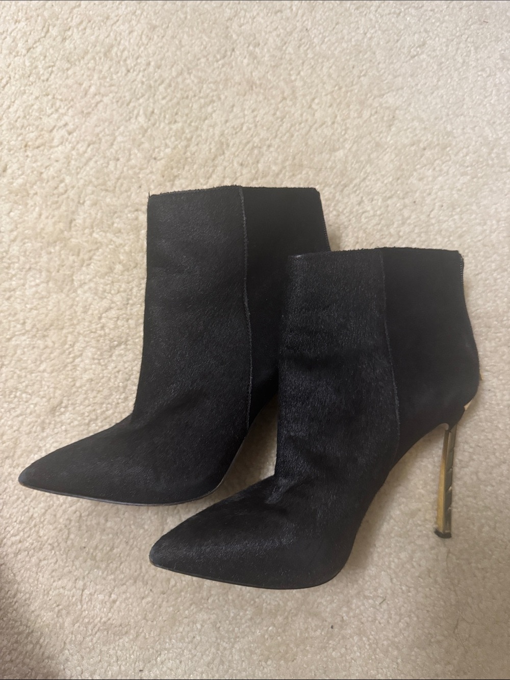 Sam Edelman Black Pointed Toe Stiletto Ankle Boots